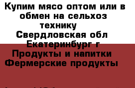 Купим мясо оптом или в обмен на сельхоз. технику.  - Свердловская обл., Екатеринбург г. Продукты и напитки » Фермерские продукты   